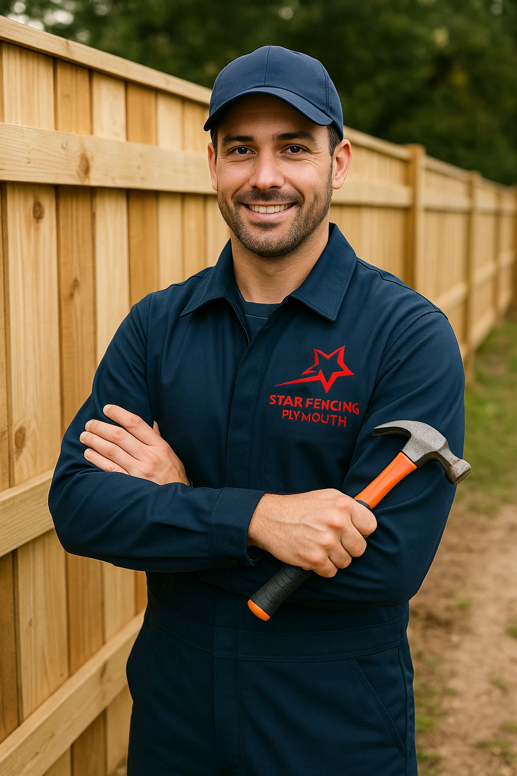 Star Fencing Man holding an hammer